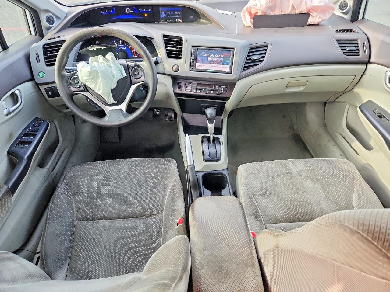 2012 Honda Civic Hybrid White vin: JHMFB4F24CS009537