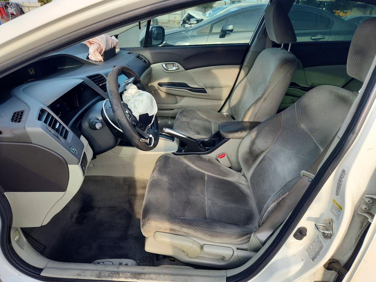 2012 Honda Civic Hybrid White vin: JHMFB4F24CS009537