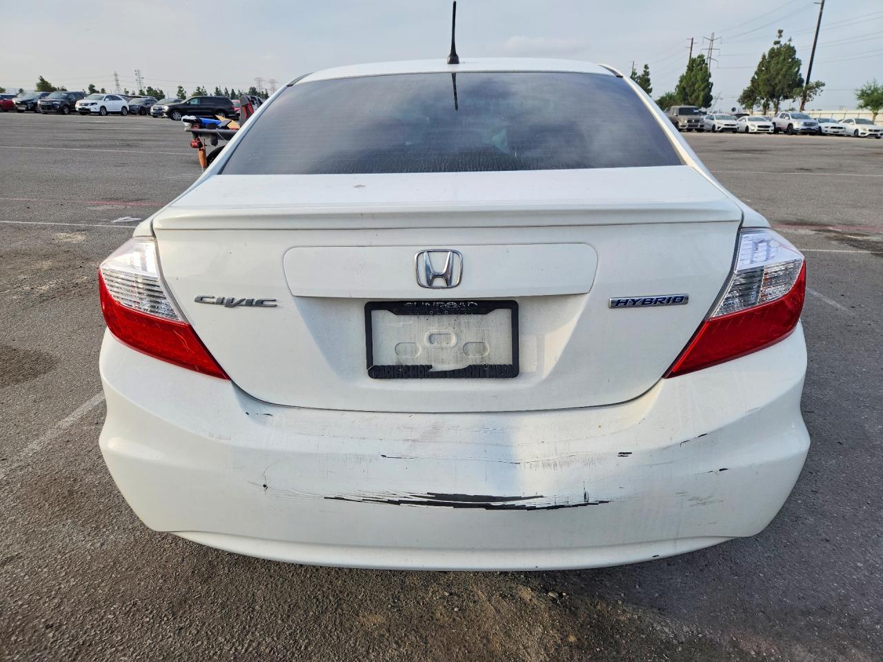 2012 Honda Civic Hybrid White vin: JHMFB4F24CS009537