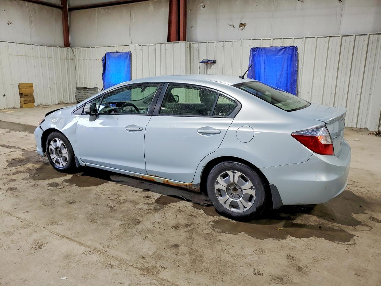 2012 Honda Civic Hybrid Blue vin: JHMFB4F24CS009635