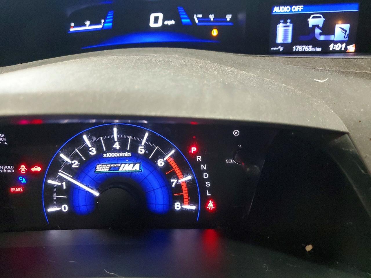 2012 Honda Civic Hybrid Blue vin: JHMFB4F24CS009635