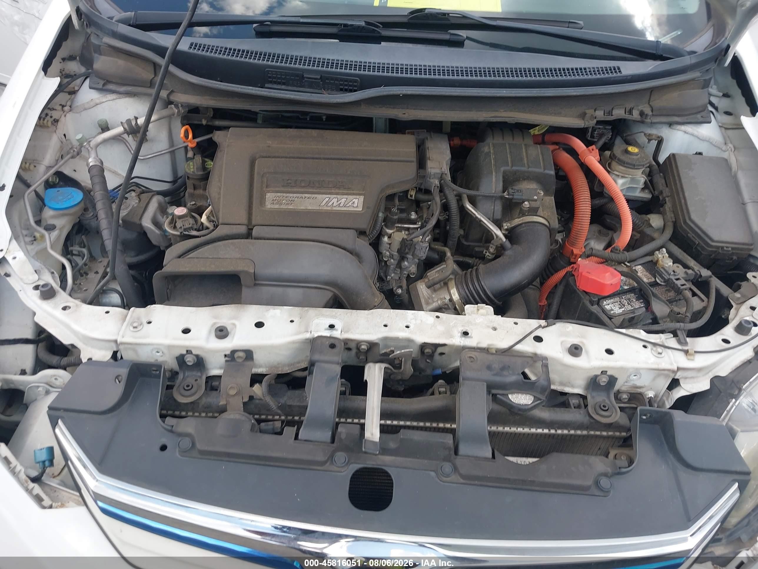 2012 Honda Civic Hybrid   White vin: JHMFB4F25CS006484