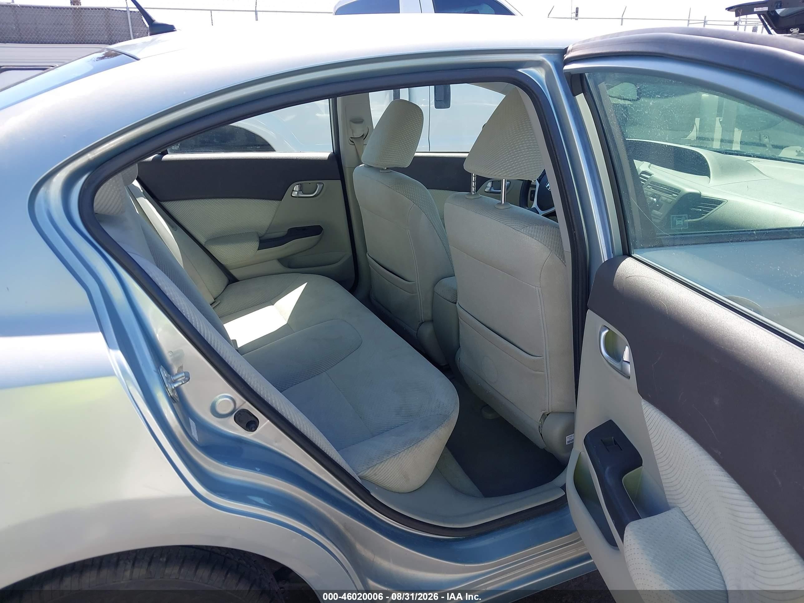2012 Honda Civic Hybrid   Light Blue vin: JHMFB4F25CS007716