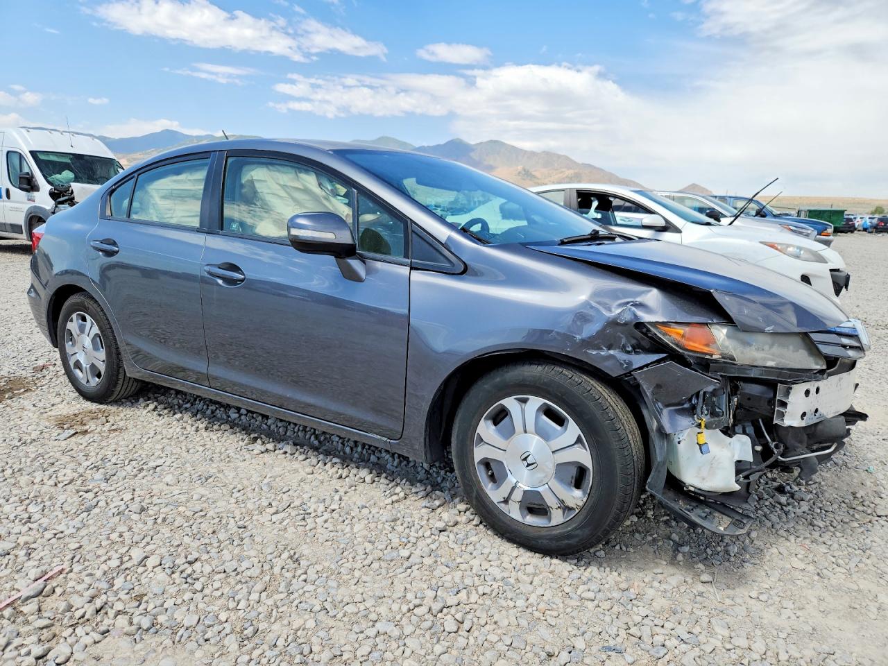 2012 Honda Civic Hybrid Gray vin: JHMFB4F25CS009319