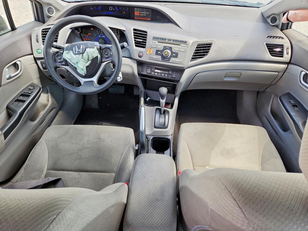 2012 Honda Civic Hybrid Gray vin: JHMFB4F25CS009319