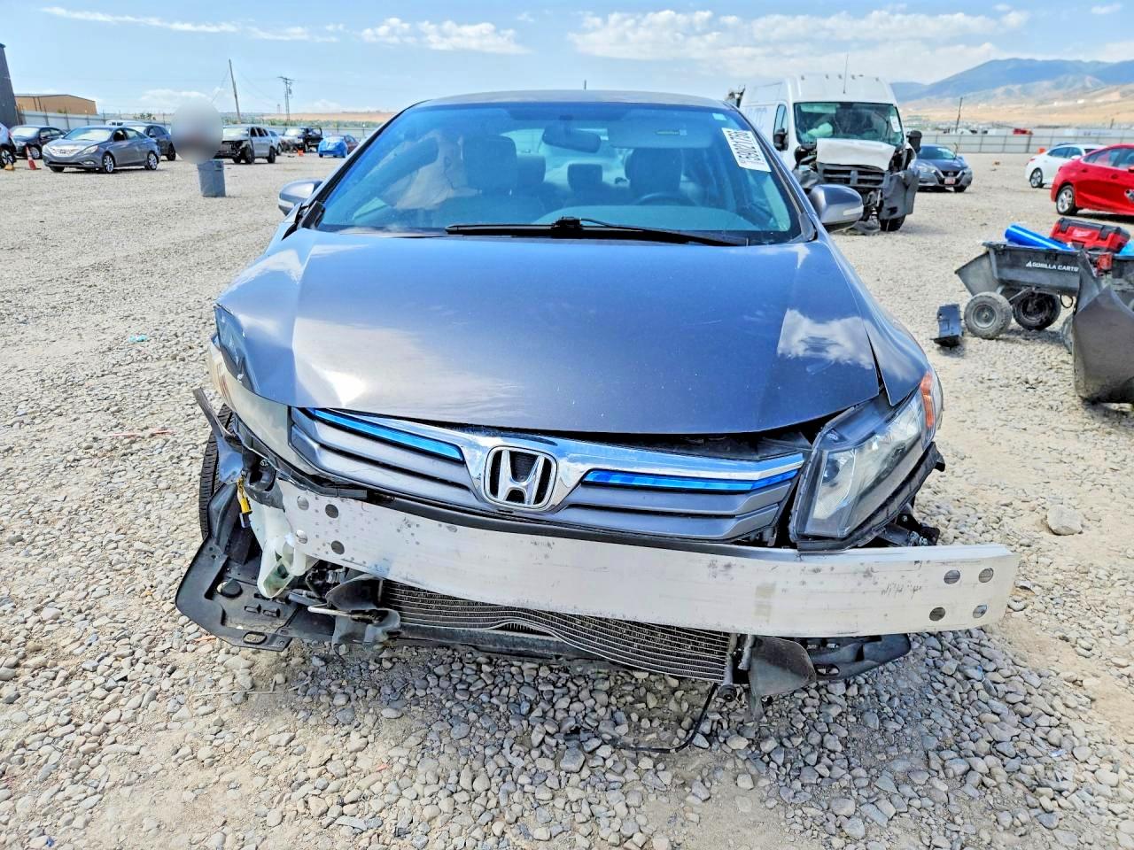 2012 Honda Civic Hybrid Gray vin: JHMFB4F25CS009319