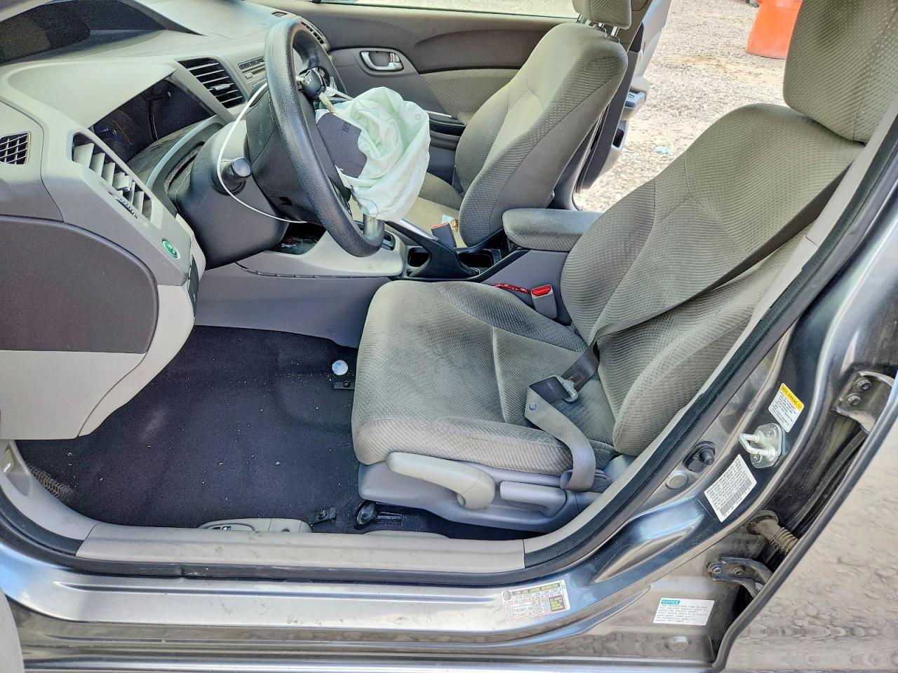 2012 Honda Civic Hybrid Gray vin: JHMFB4F25CS009319