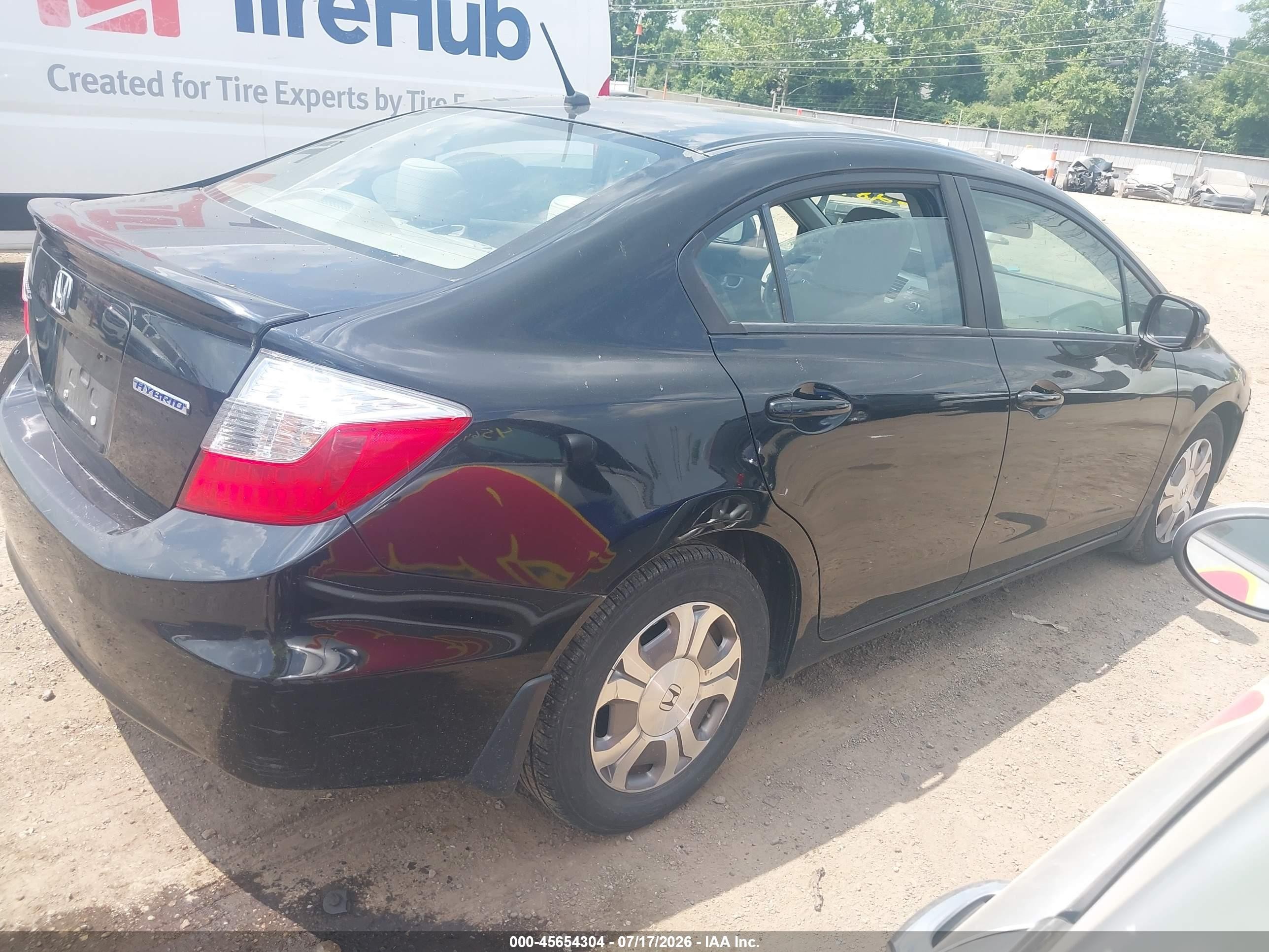 2012 Honda Civic Hybrid   Black vin: JHMFB4F26CS006638