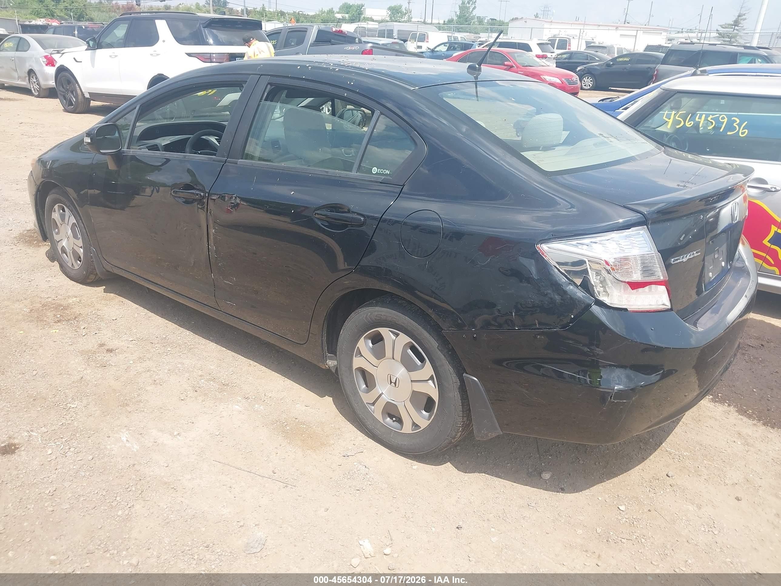 2012 Honda Civic Hybrid   Black vin: JHMFB4F26CS006638