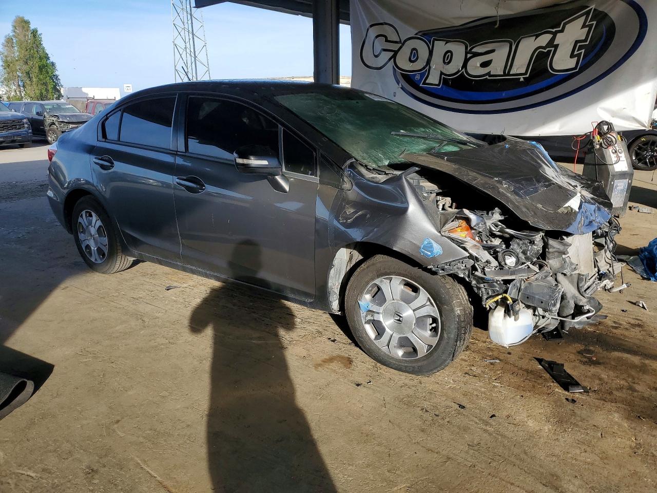 2012 Honda Civic Hybrid Gray vin: JHMFB4F27CS000637