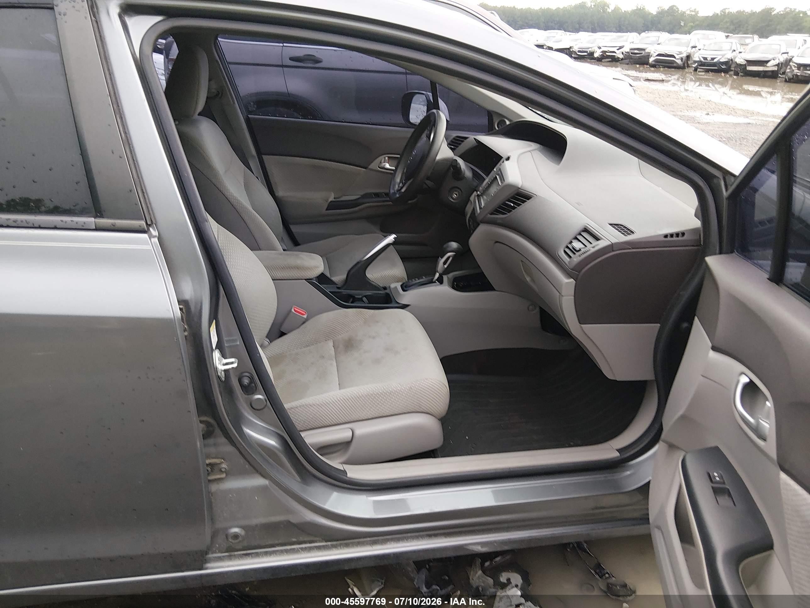 2012 Honda Civic Hybrid   Gray vin: JHMFB4F27CS002811