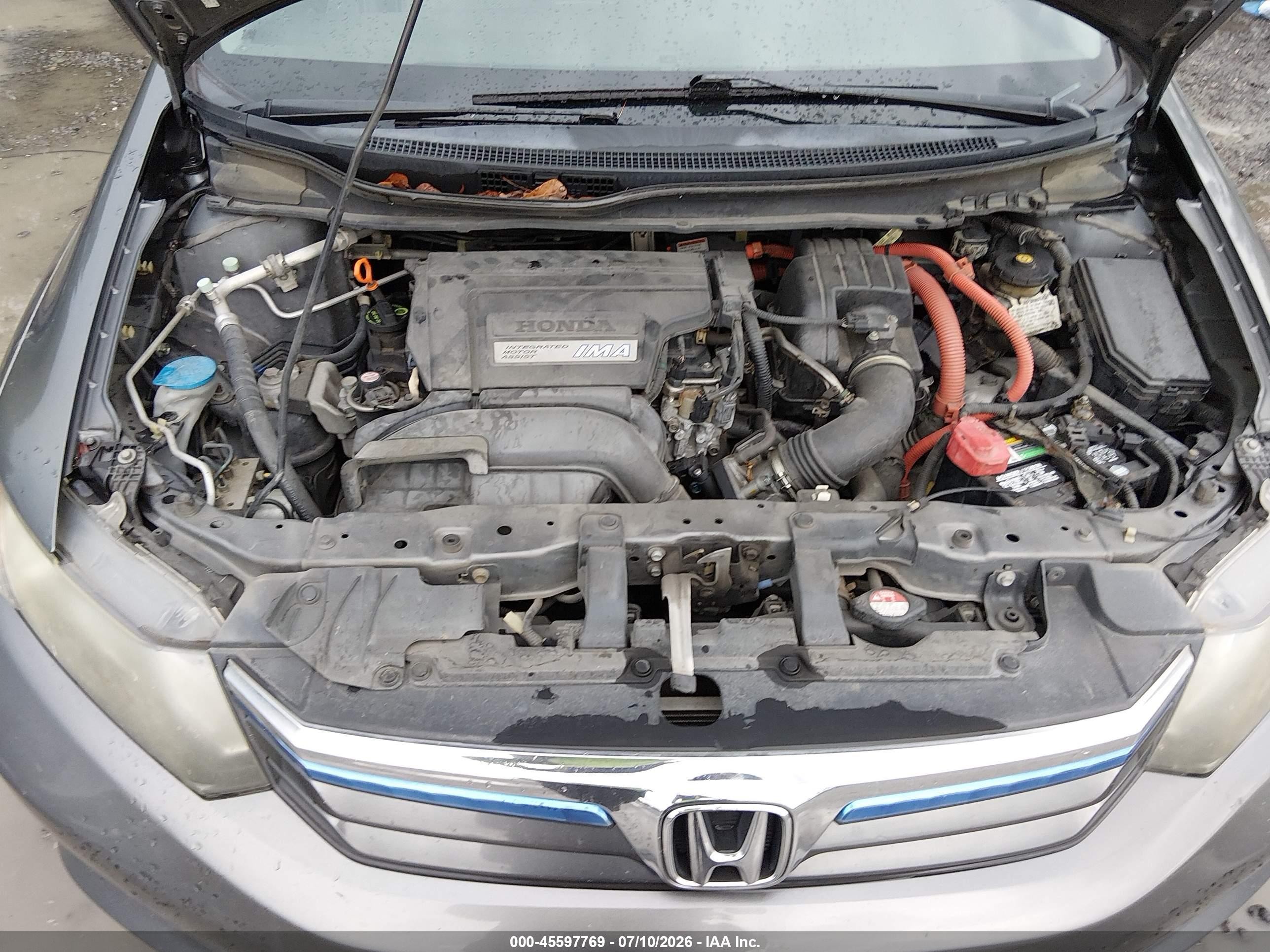 2012 Honda Civic Hybrid   Gray vin: JHMFB4F27CS002811