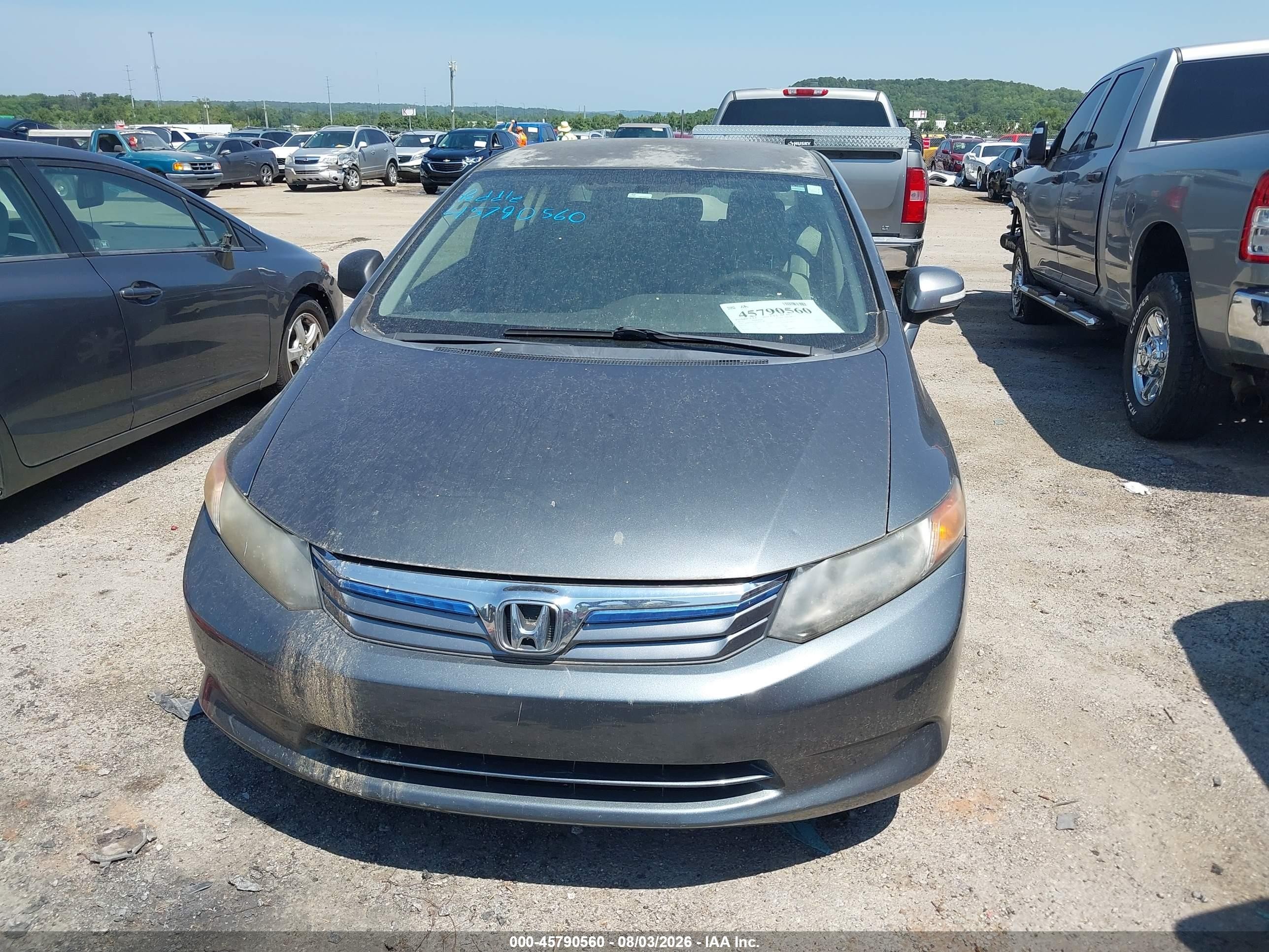 2012 Honda Civic Hybrid   Gray vin: JHMFB4F27CS005188