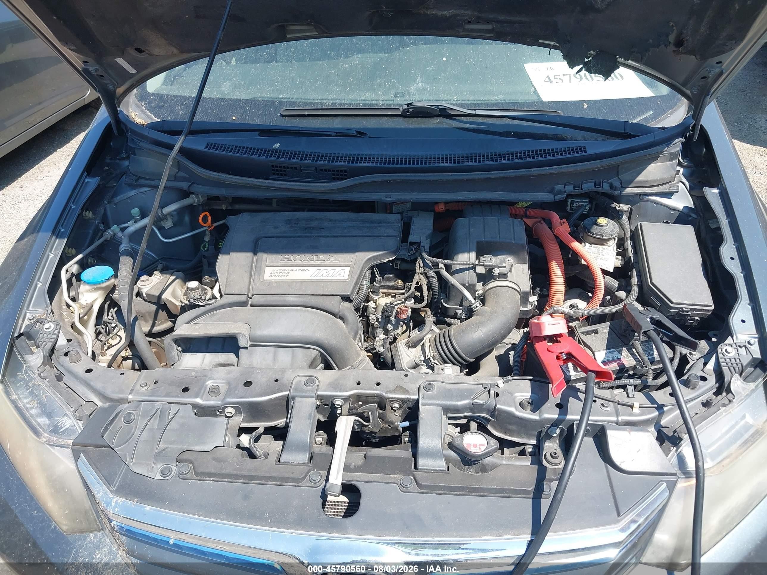 2012 Honda Civic Hybrid   Gray vin: JHMFB4F27CS005188