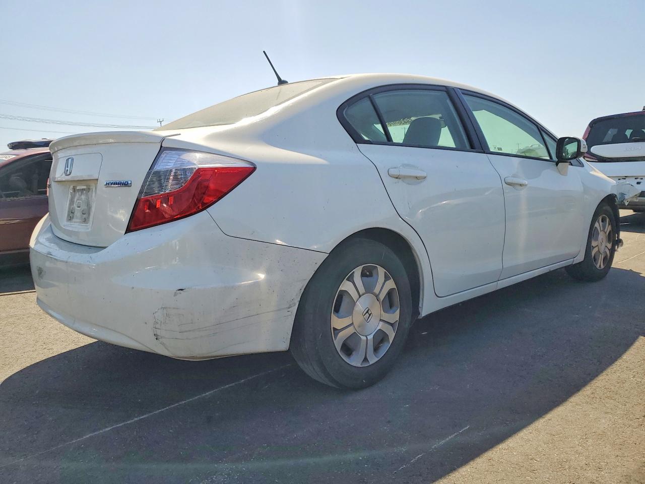 2012 Honda Civic Hybrid White vin: JHMFB4F27CS007748