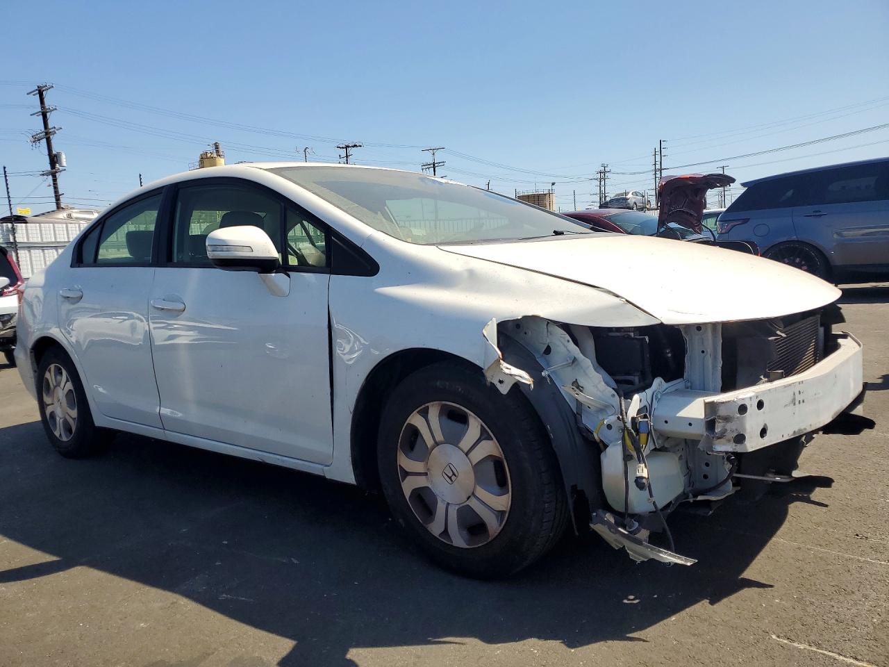 2012 Honda Civic Hybrid White vin: JHMFB4F27CS007748