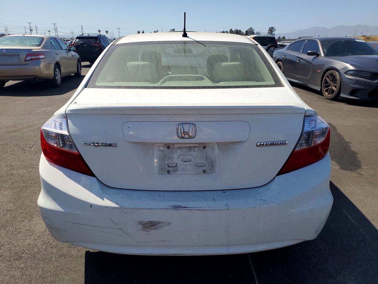 2012 Honda Civic Hybrid White vin: JHMFB4F27CS007748