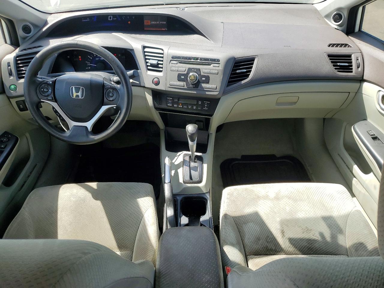 2012 Honda Civic Hybrid White vin: JHMFB4F27CS007748