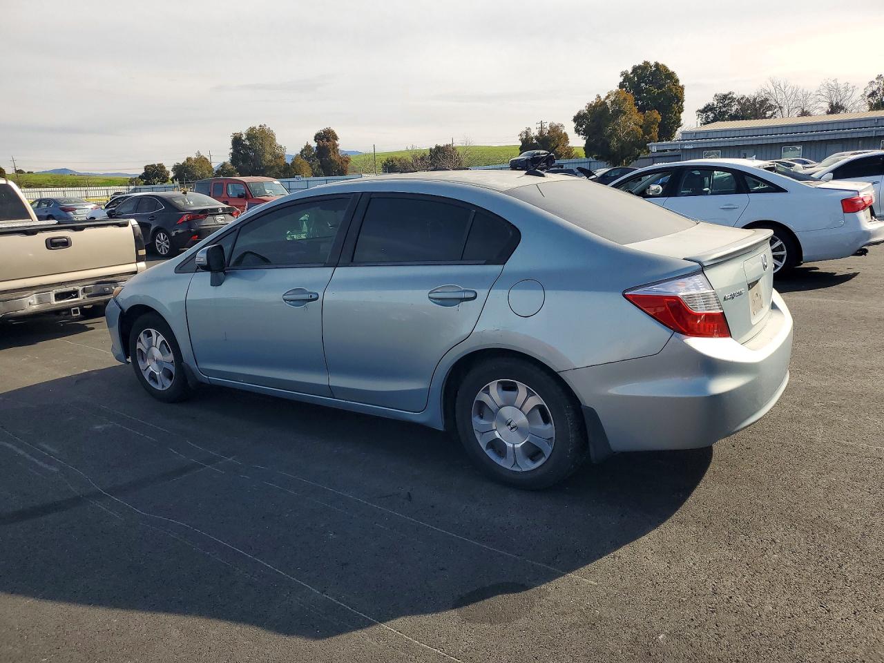 2012 Honda Civic Hybrid Blue vin: JHMFB4F28CS001067