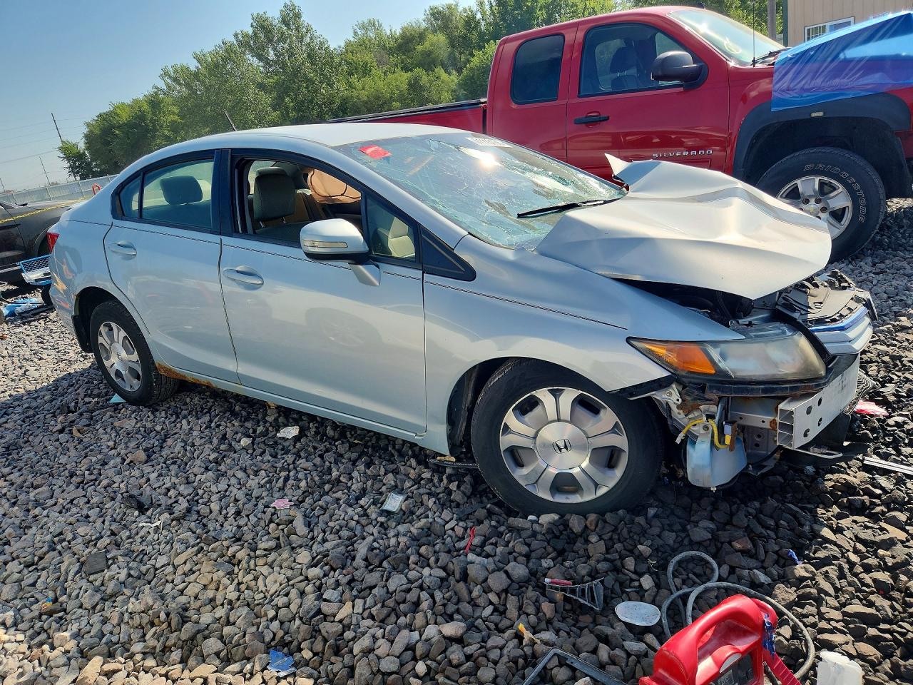 2012 Honda Civic Hybrid Silver vin: JHMFB4F28CS001800