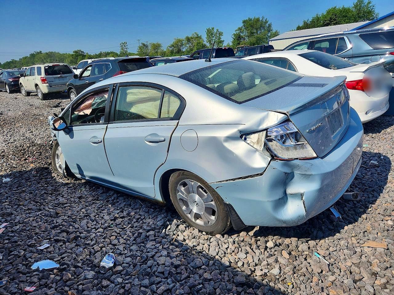 2012 Honda Civic Hybrid Silver vin: JHMFB4F28CS001800