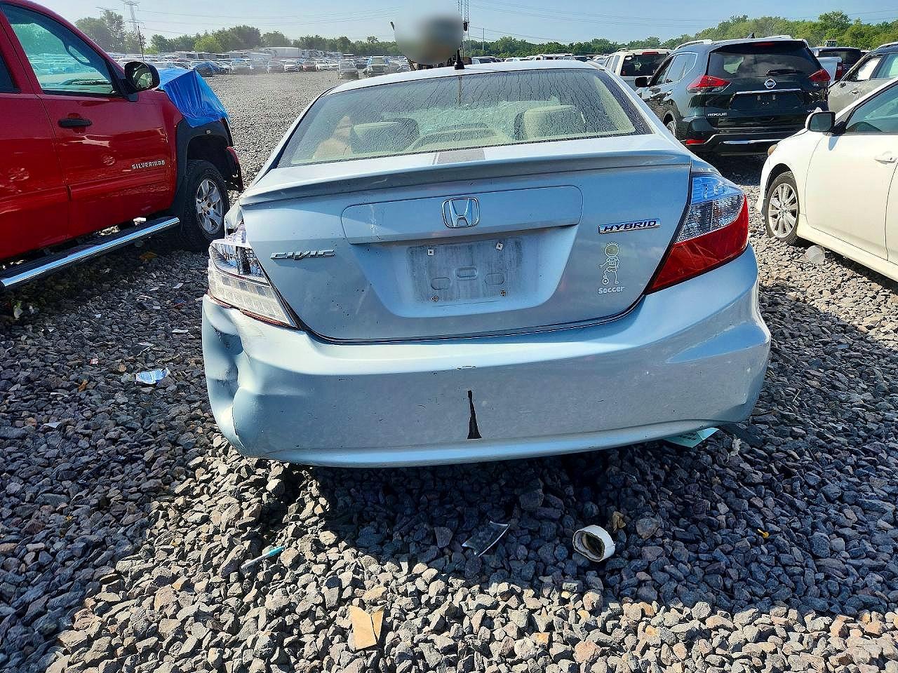 2012 Honda Civic Hybrid Silver vin: JHMFB4F28CS001800
