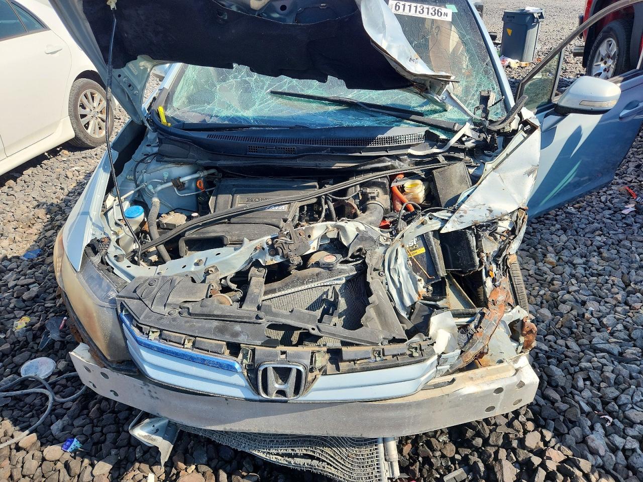 2012 Honda Civic Hybrid Silver vin: JHMFB4F28CS001800
