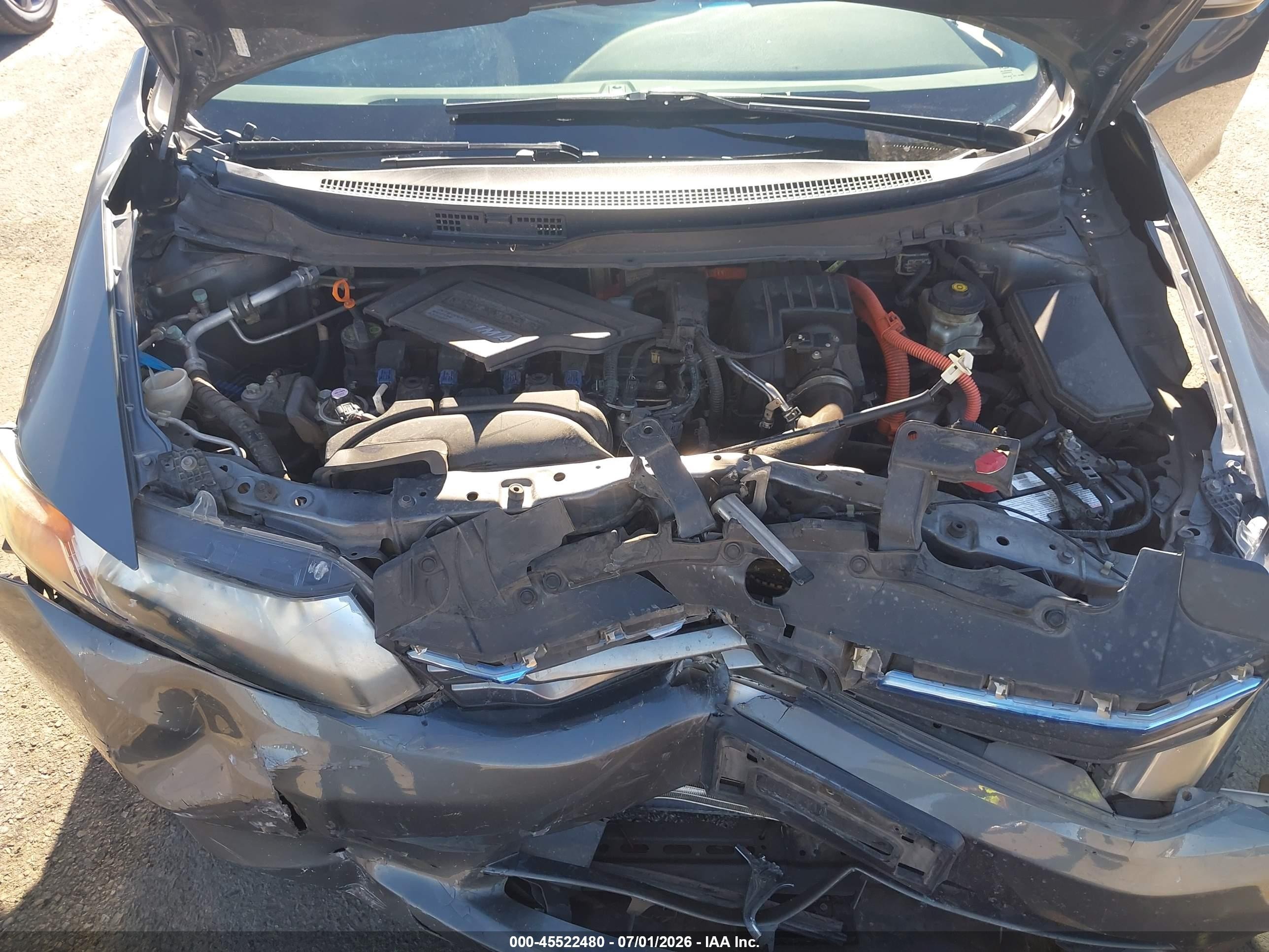 2012 Honda Civic Hybrid   Gray vin: JHMFB4F28CS009296