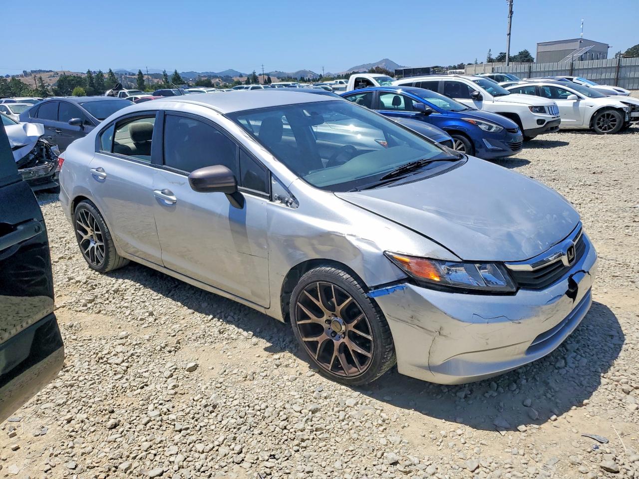 2012 Honda Civic Hybrid Silver vin: JHMFB4F28CS010402