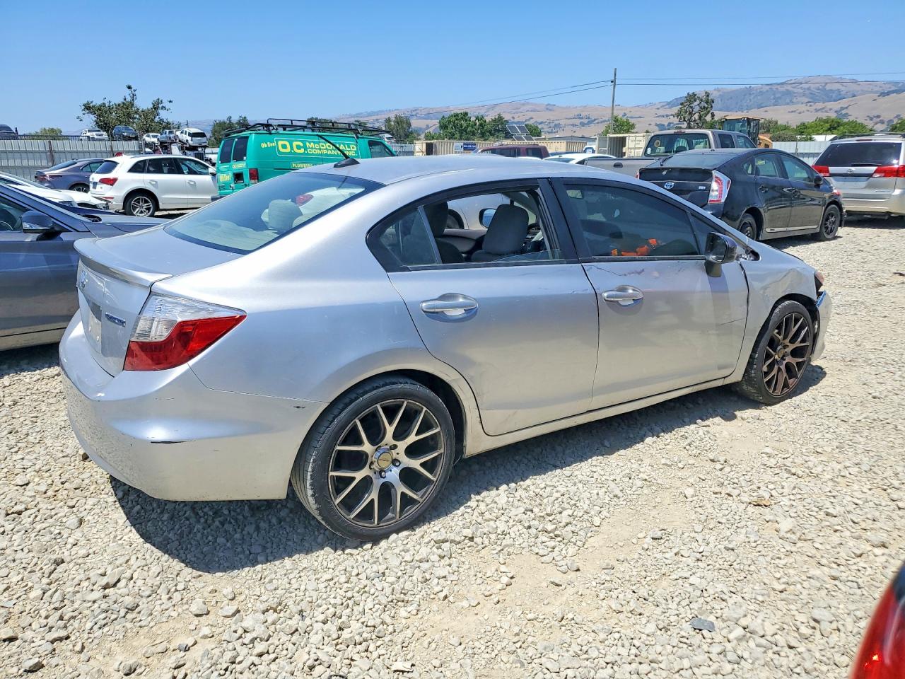2012 Honda Civic Hybrid Silver vin: JHMFB4F28CS010402