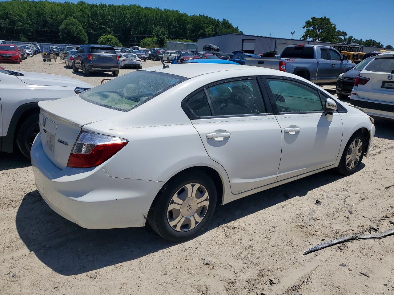 2012 Honda Civic Hybrid White vin: JHMFB4F29CS008531