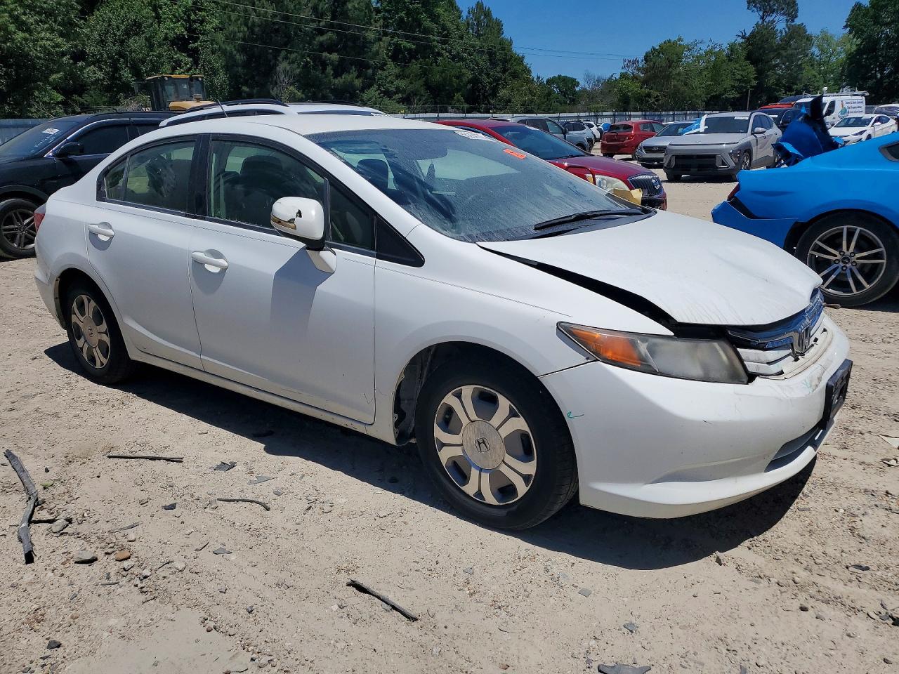 2012 Honda Civic Hybrid White vin: JHMFB4F29CS008531