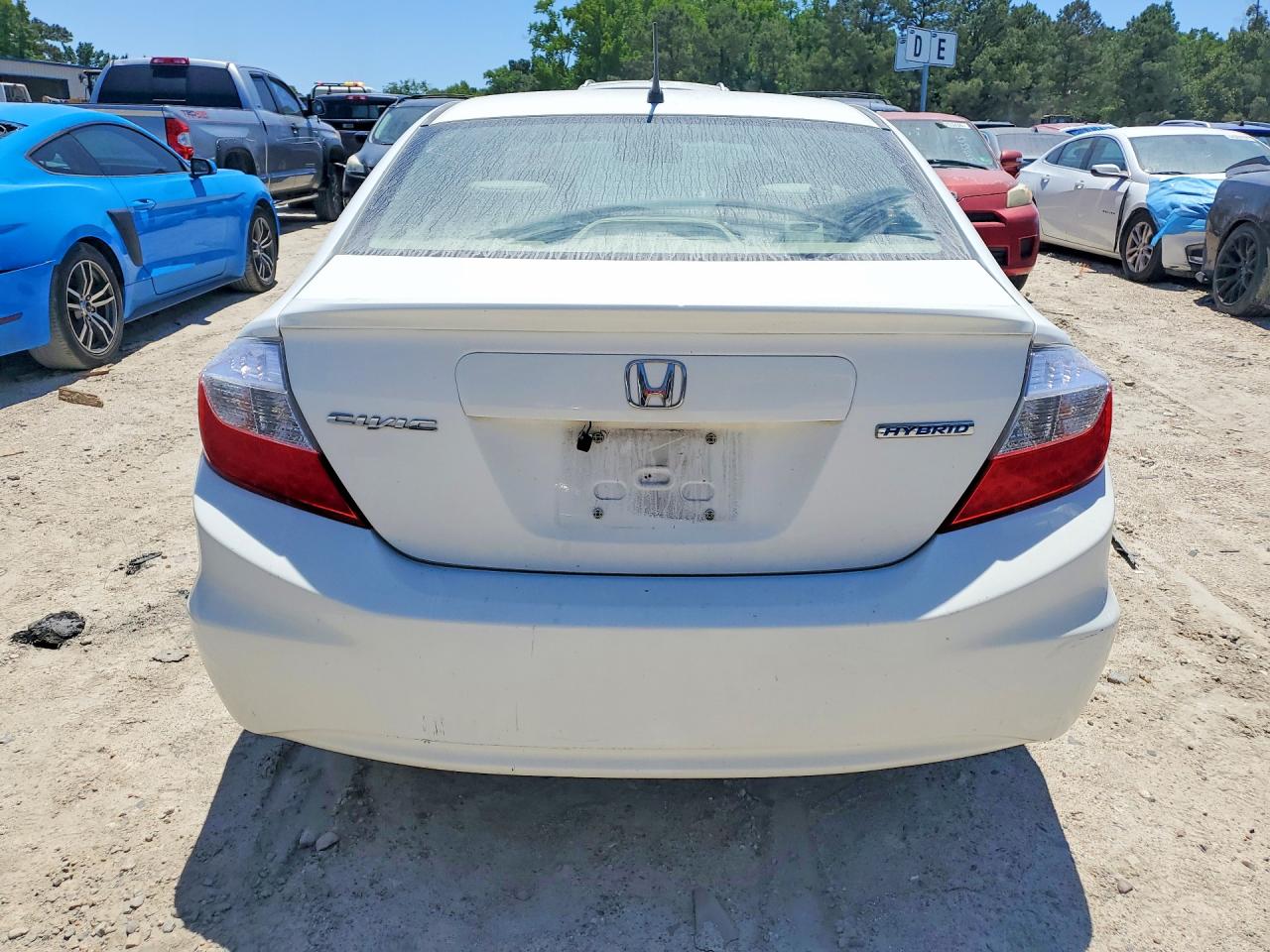 2012 Honda Civic Hybrid White vin: JHMFB4F29CS008531