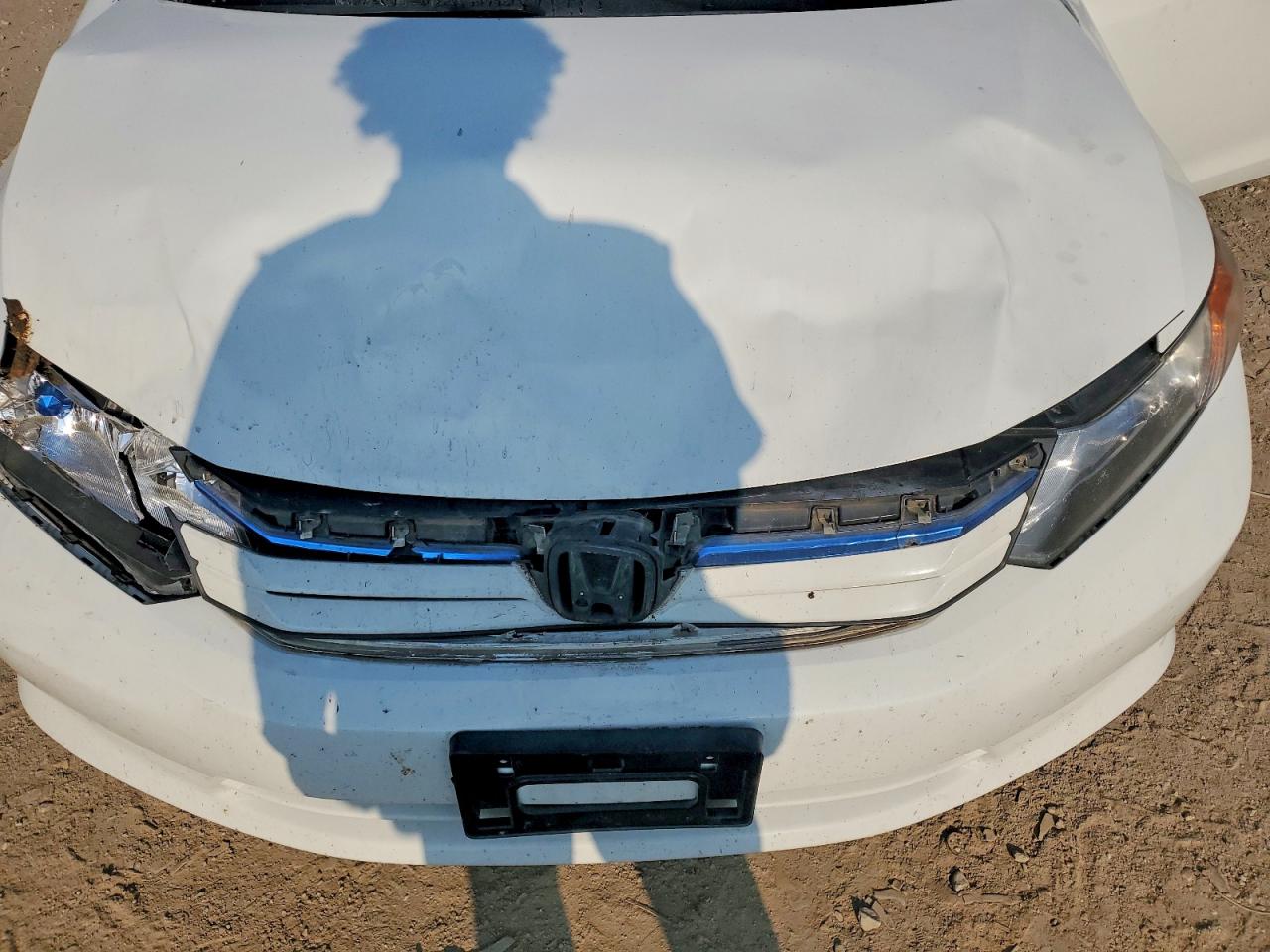 2012 Honda Civic Hybrid White vin: JHMFB4F2XCS000261