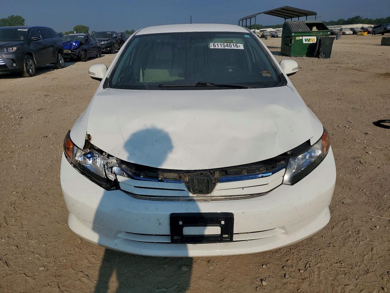 2012 Honda Civic Hybrid White vin: JHMFB4F2XCS000261