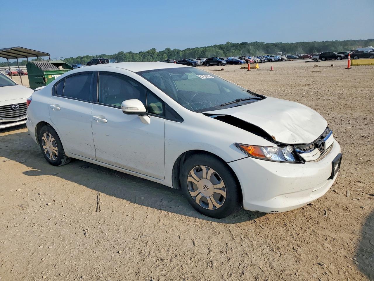 2012 Honda Civic Hybrid White vin: JHMFB4F2XCS000261