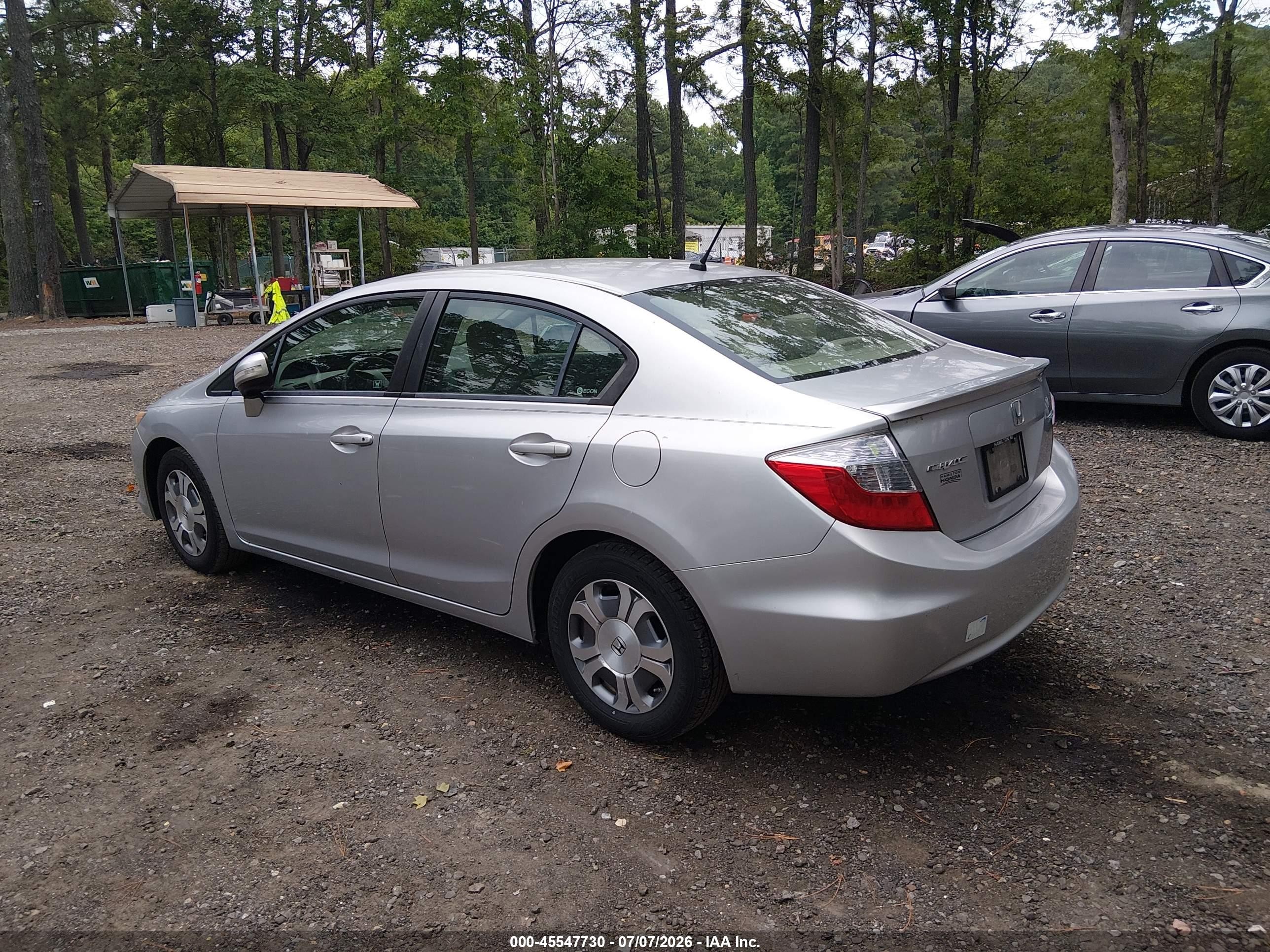 2012 Honda Civic Hybrid   Silver vin: JHMFB4F2XCS000437