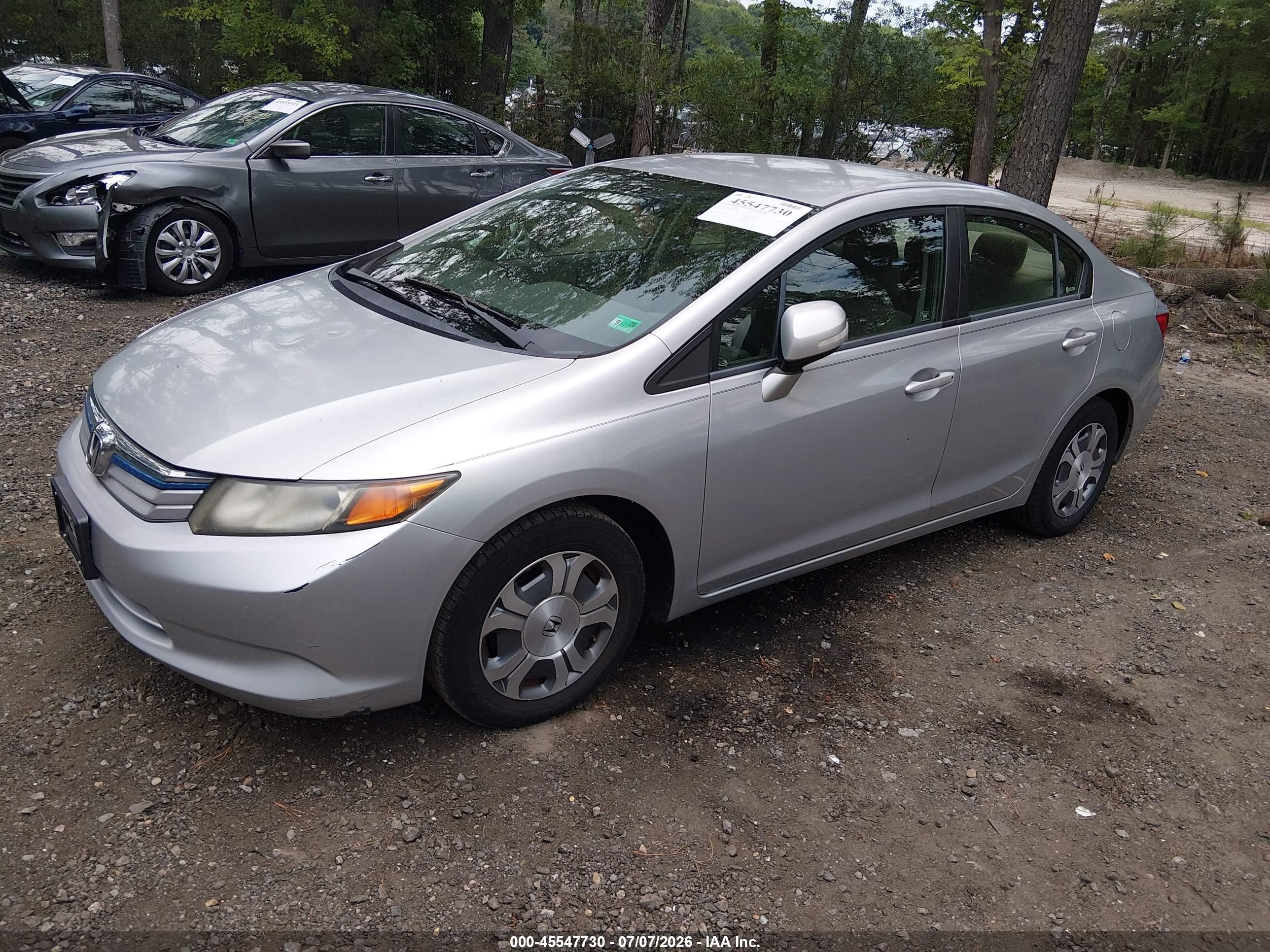 2012 Honda Civic Hybrid   Silver vin: JHMFB4F2XCS000437