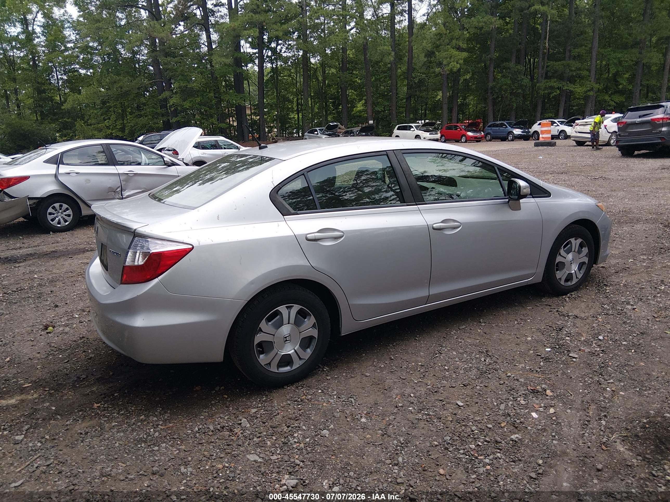 2012 Honda Civic Hybrid   Silver vin: JHMFB4F2XCS000437