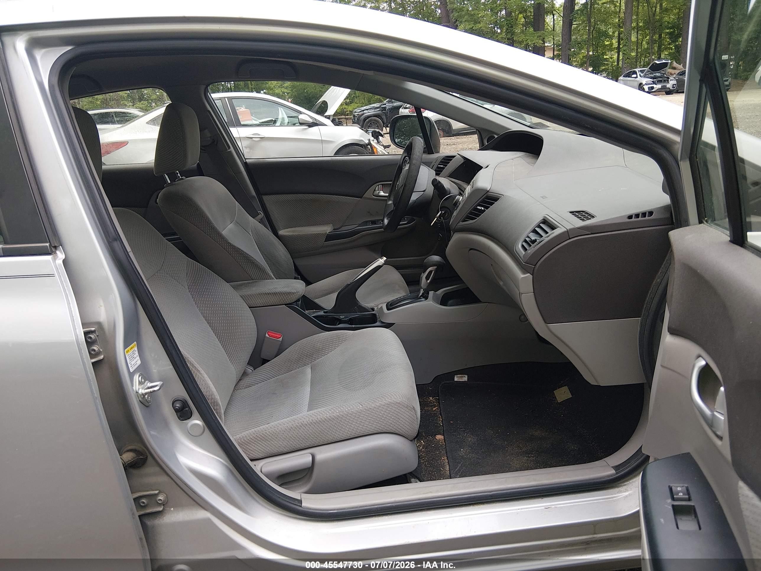 2012 Honda Civic Hybrid   Silver vin: JHMFB4F2XCS000437