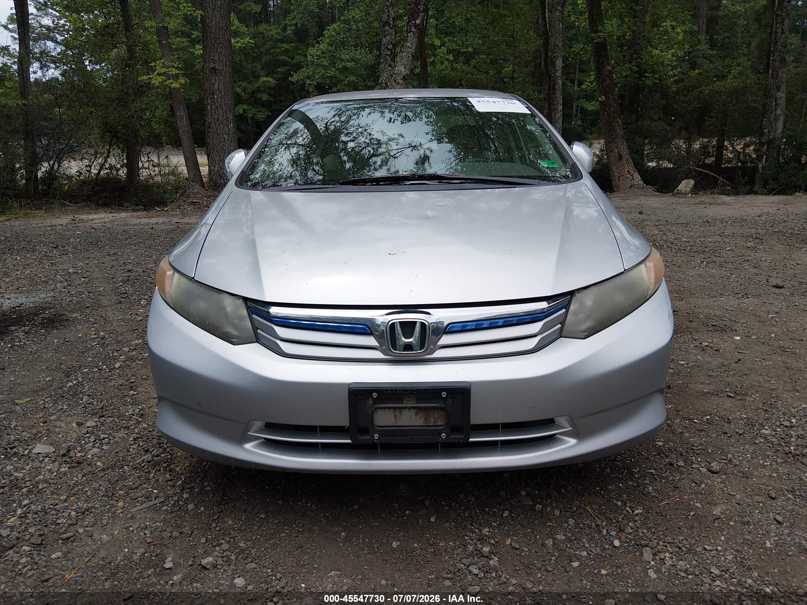 2012 Honda Civic Hybrid   Silver vin: JHMFB4F2XCS000437