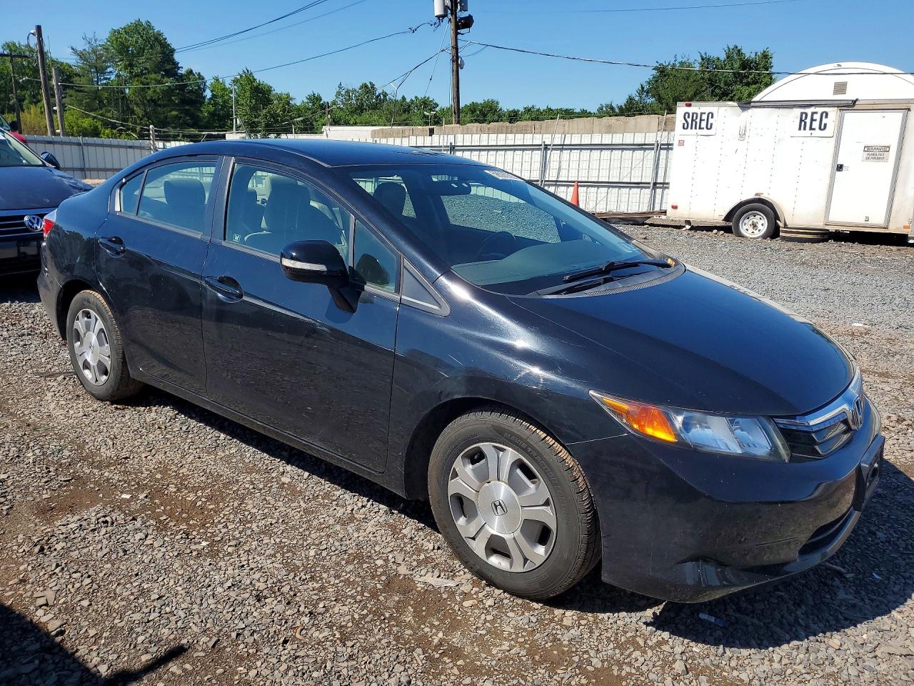 2012 Honda Civic Hybrid L Black vin: JHMFB4F30CS008247