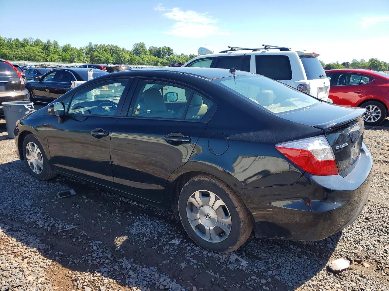 2012 Honda Civic Hybrid L Black vin: JHMFB4F30CS008247