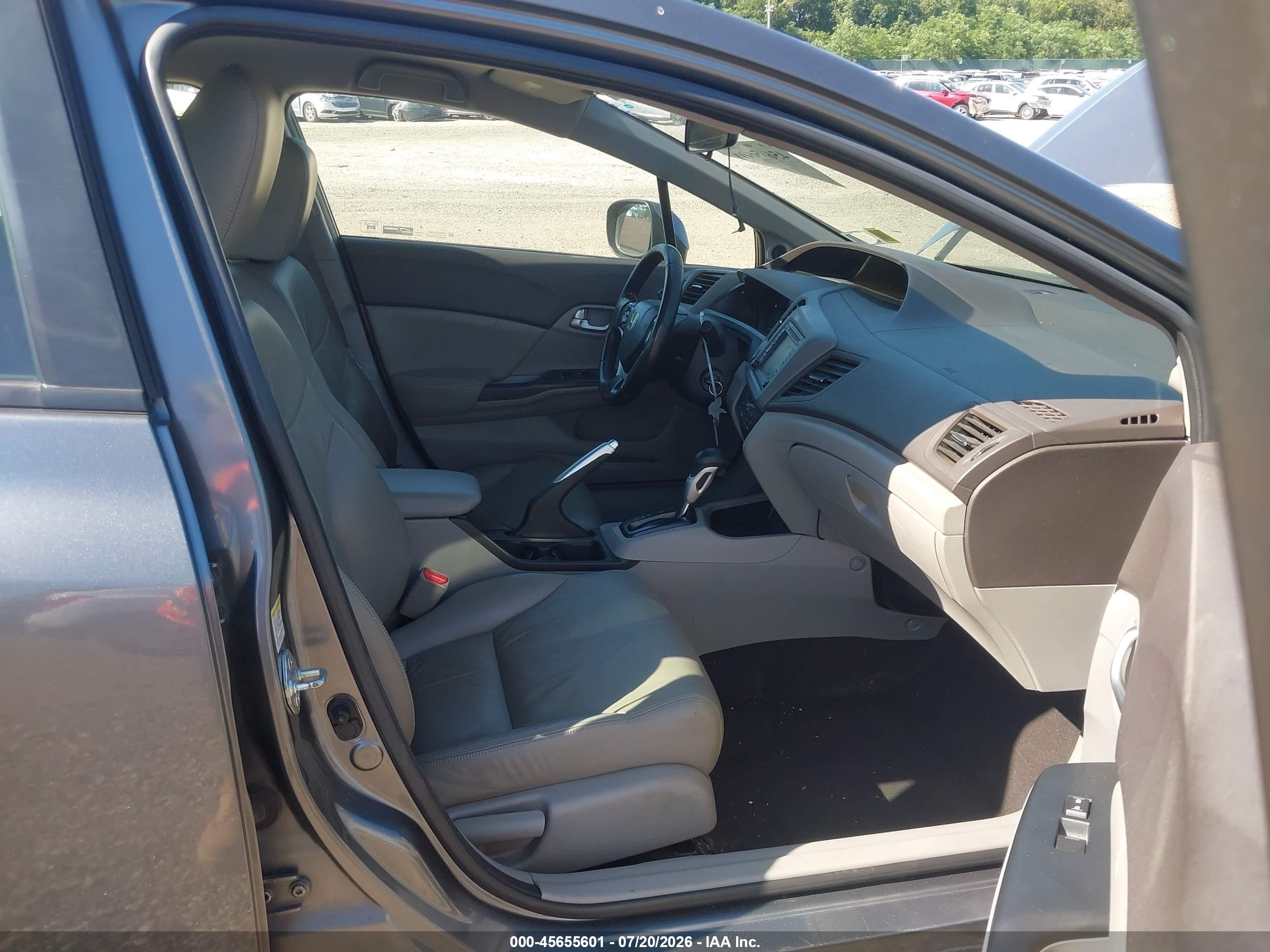 2012 Honda Civic Hybrid Gray vin: JHMFB4F32CS003020