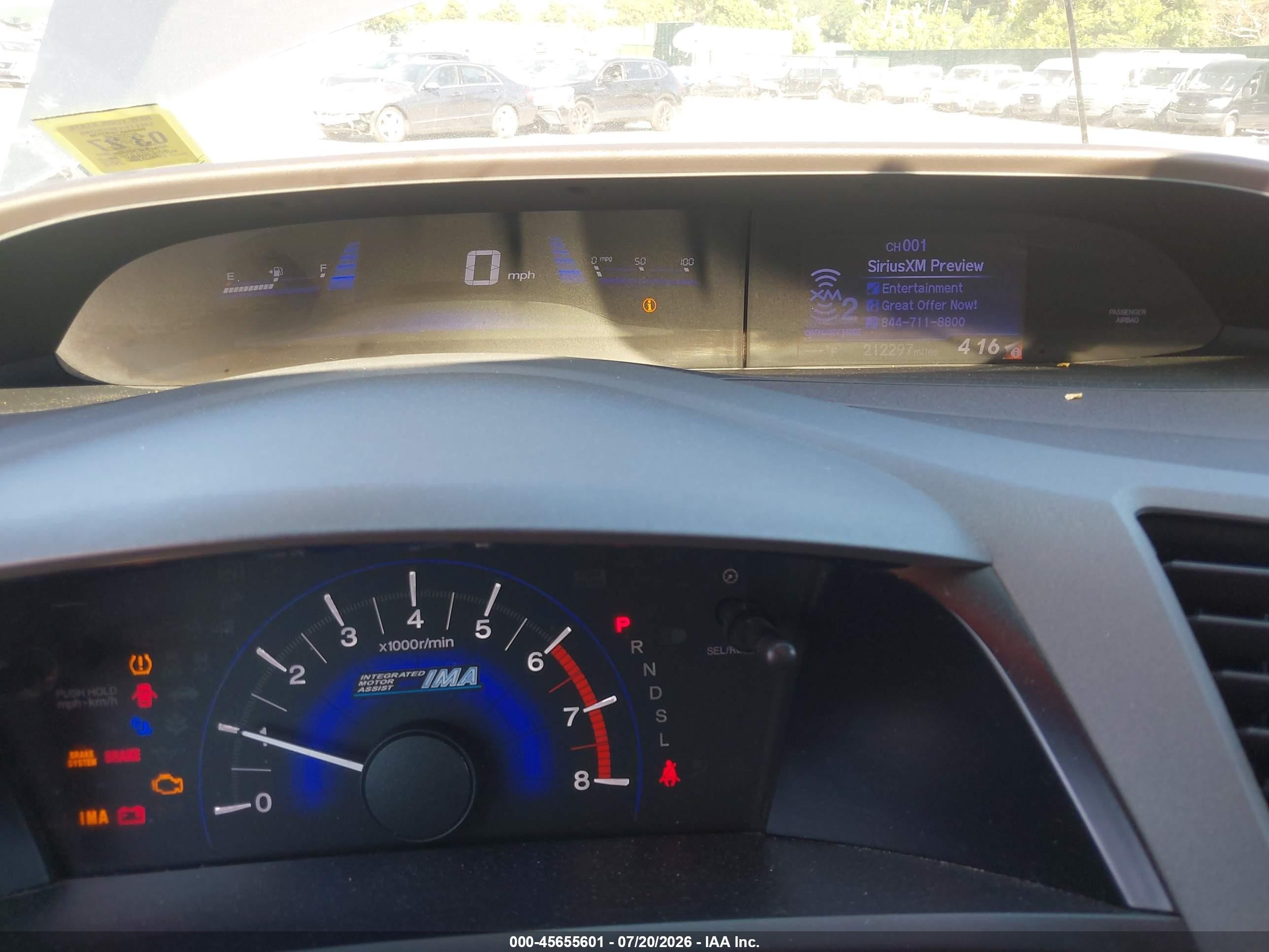 2012 Honda Civic Hybrid Gray vin: JHMFB4F32CS003020