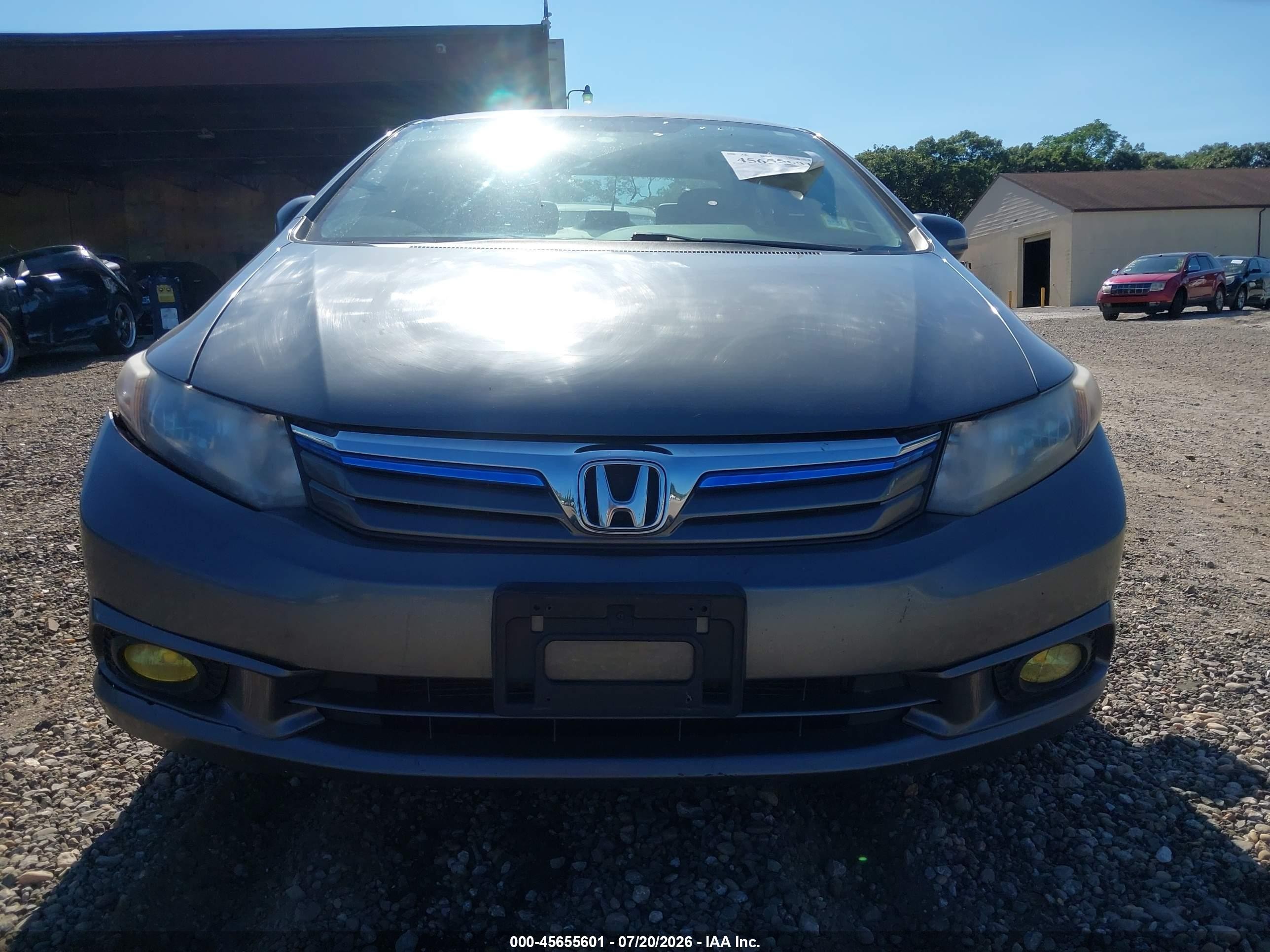 2012 Honda Civic Hybrid Gray vin: JHMFB4F32CS003020