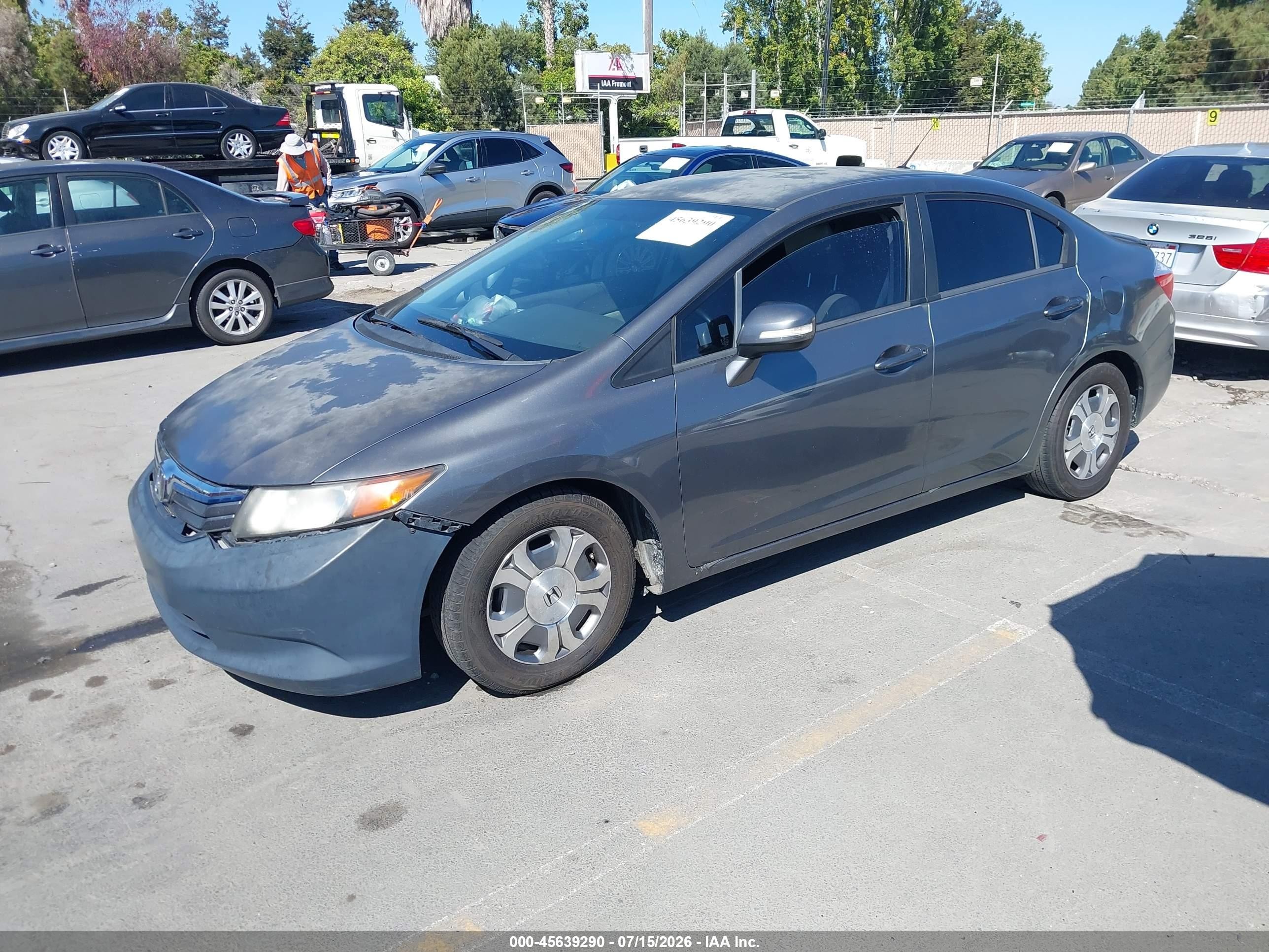 2012 Honda Civic Hybrid   Серый vin: JHMFB4F32CS005883