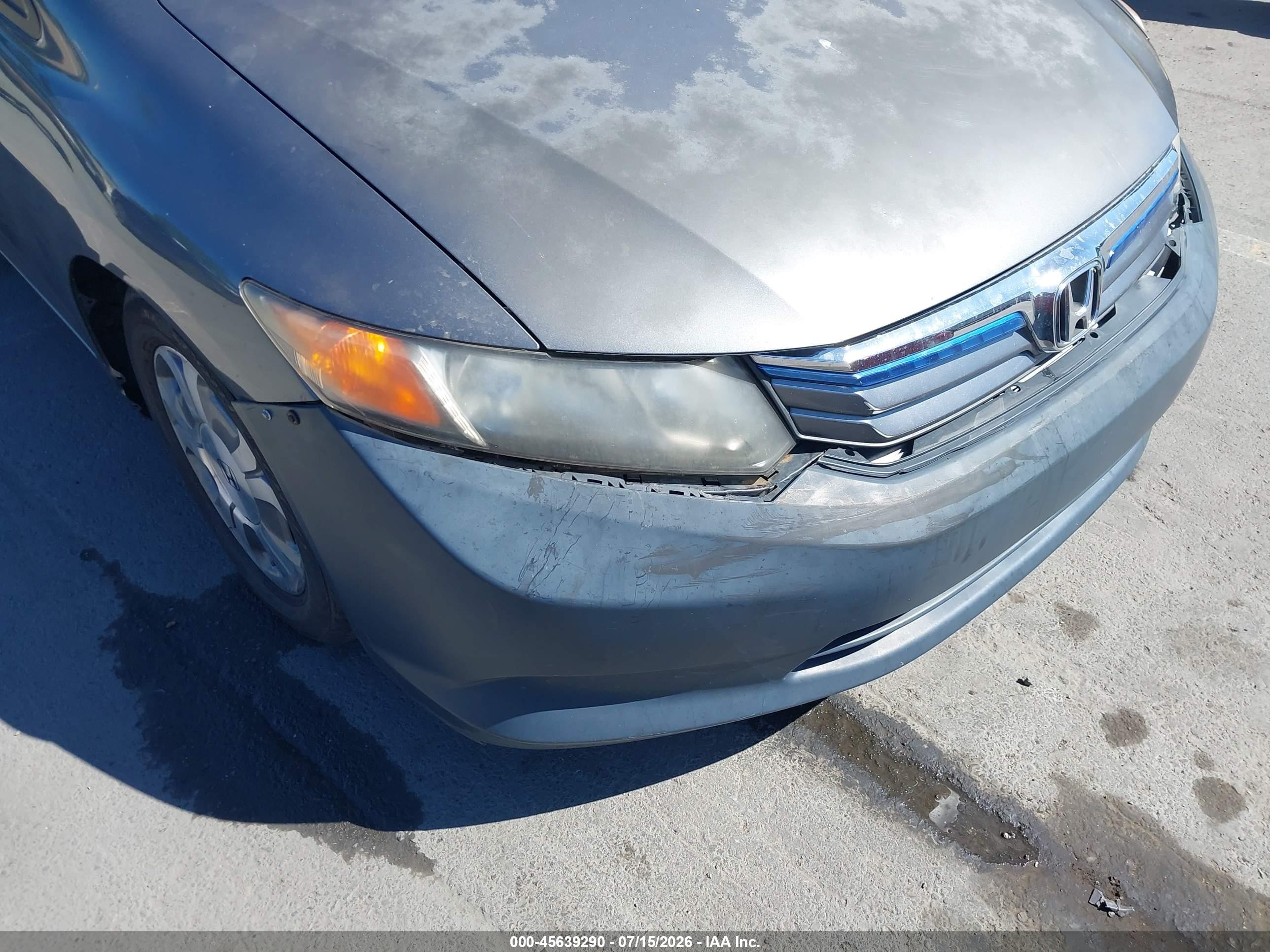 2012 Honda Civic Hybrid   Серый vin: JHMFB4F32CS005883
