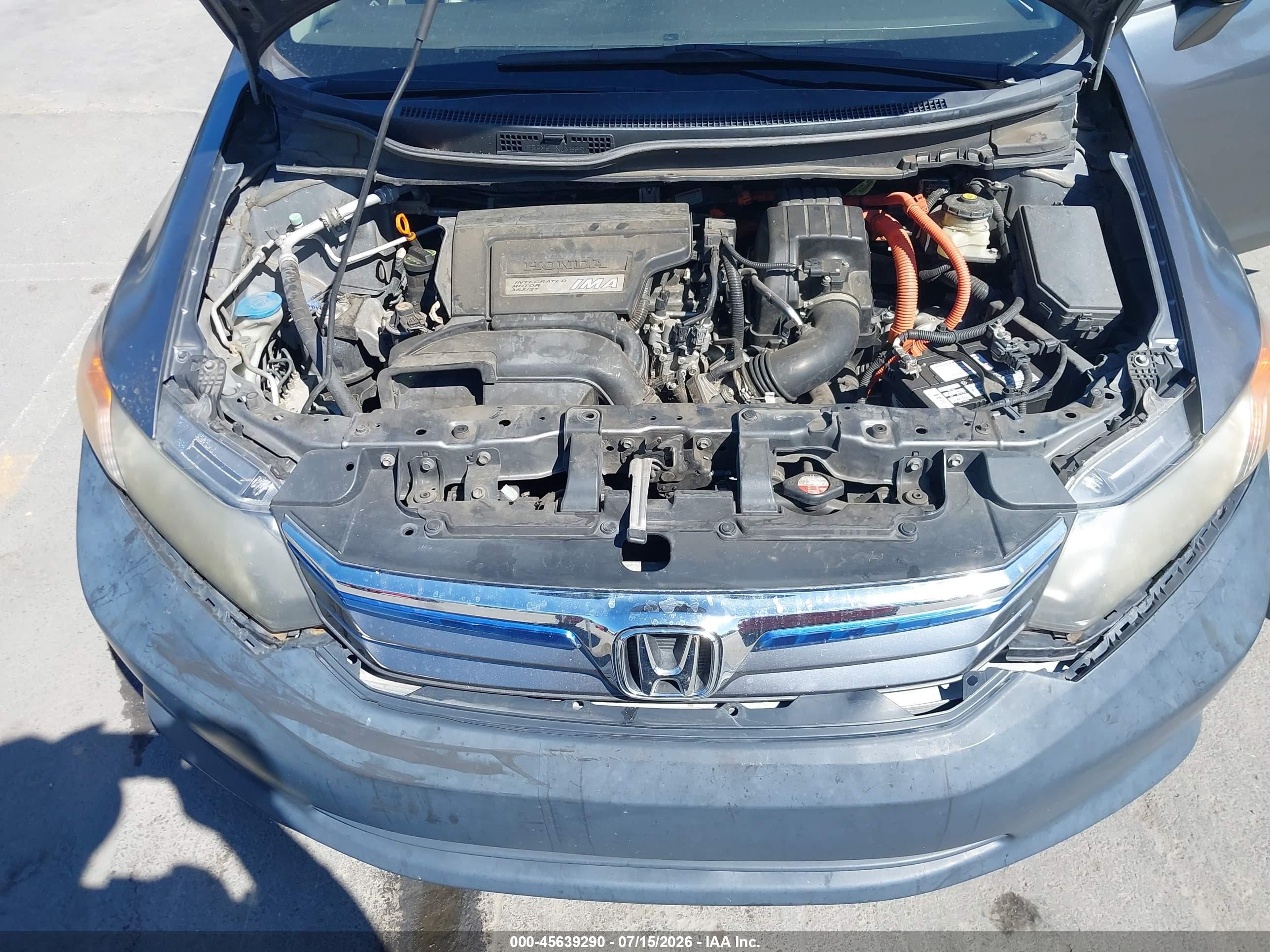 2012 Honda Civic Hybrid   Серый vin: JHMFB4F32CS005883