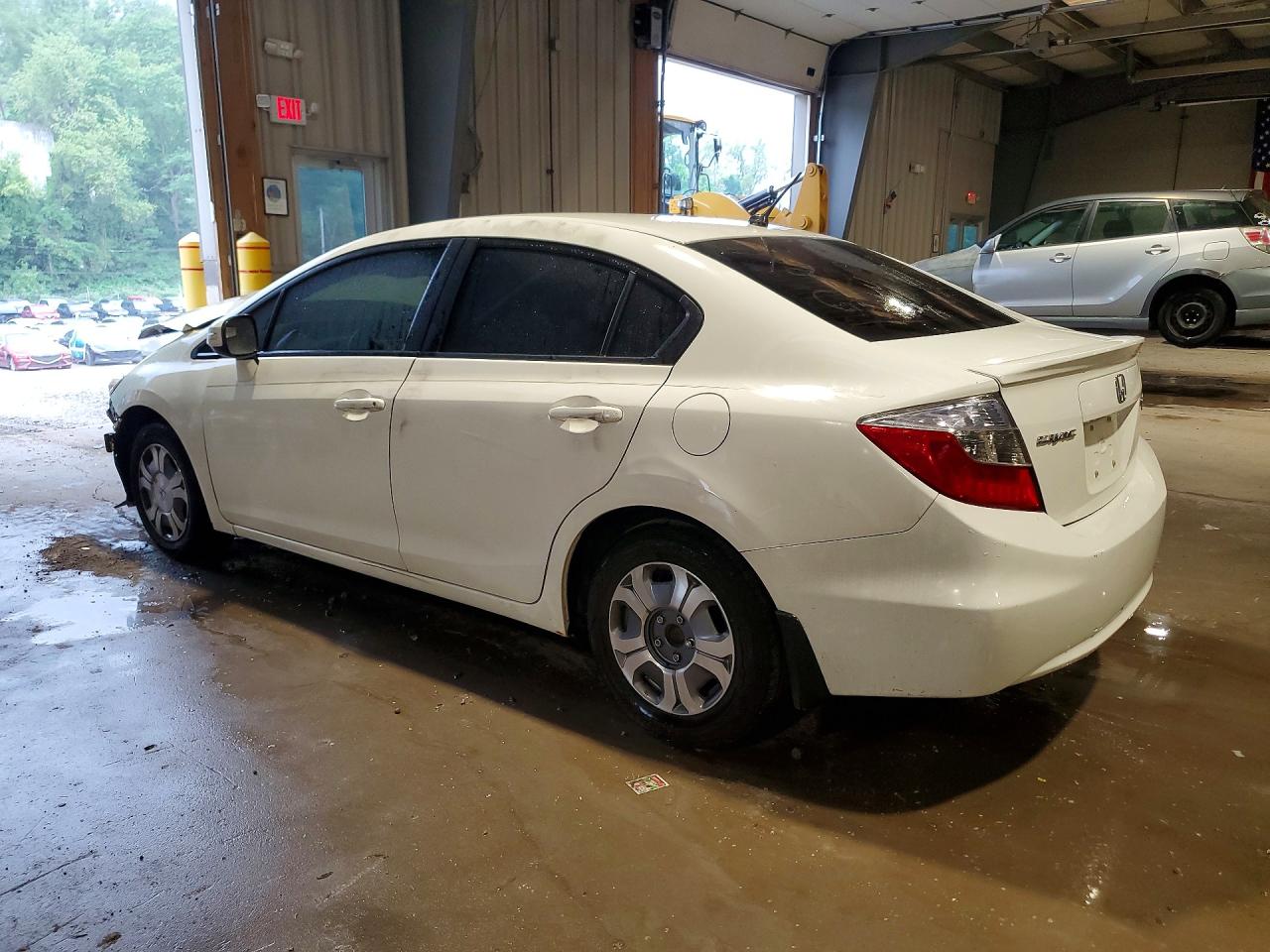 2012 Honda Civic Hybrid L White vin: JHMFB4F32CS007293